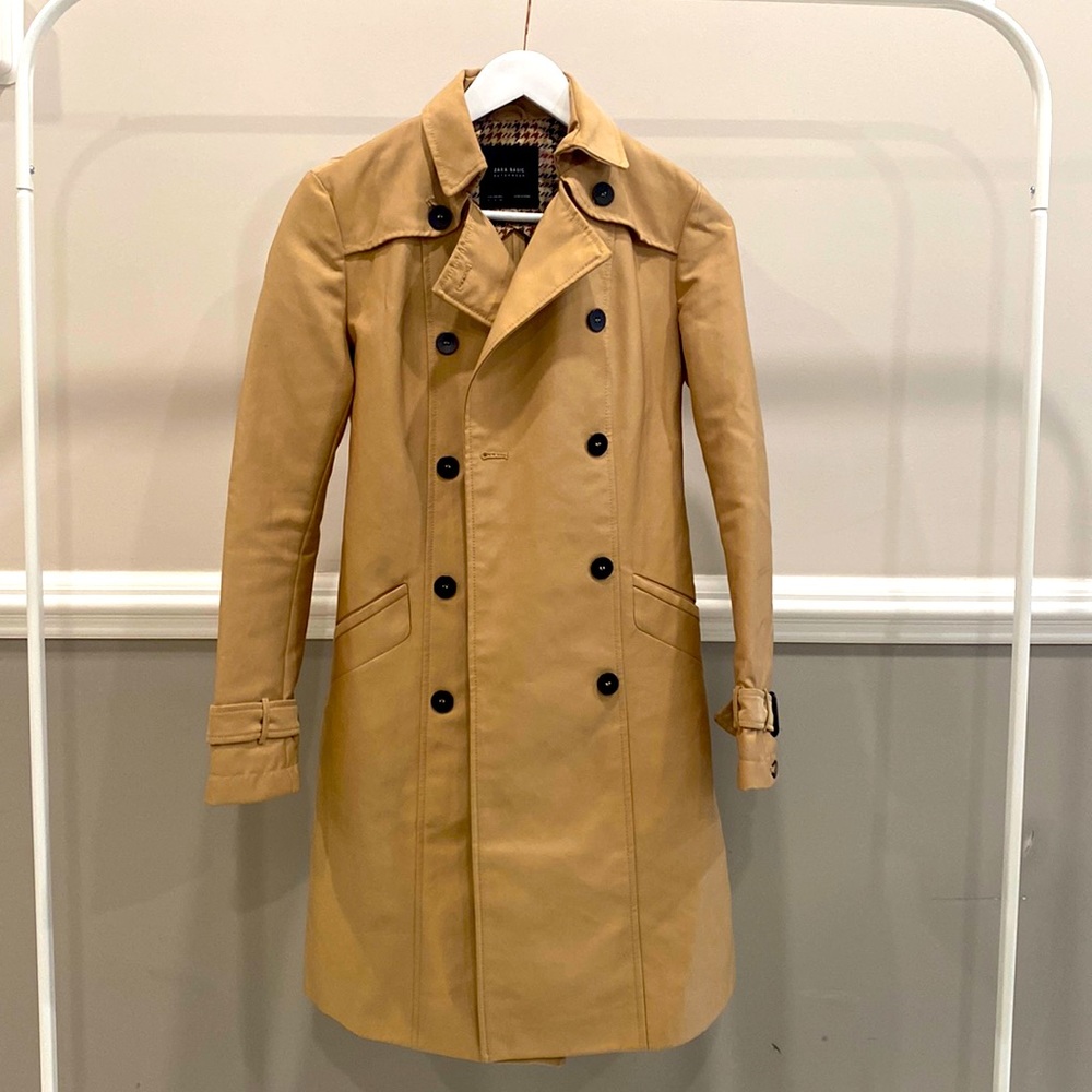 Zara Outerwear Trench Coat Size Small